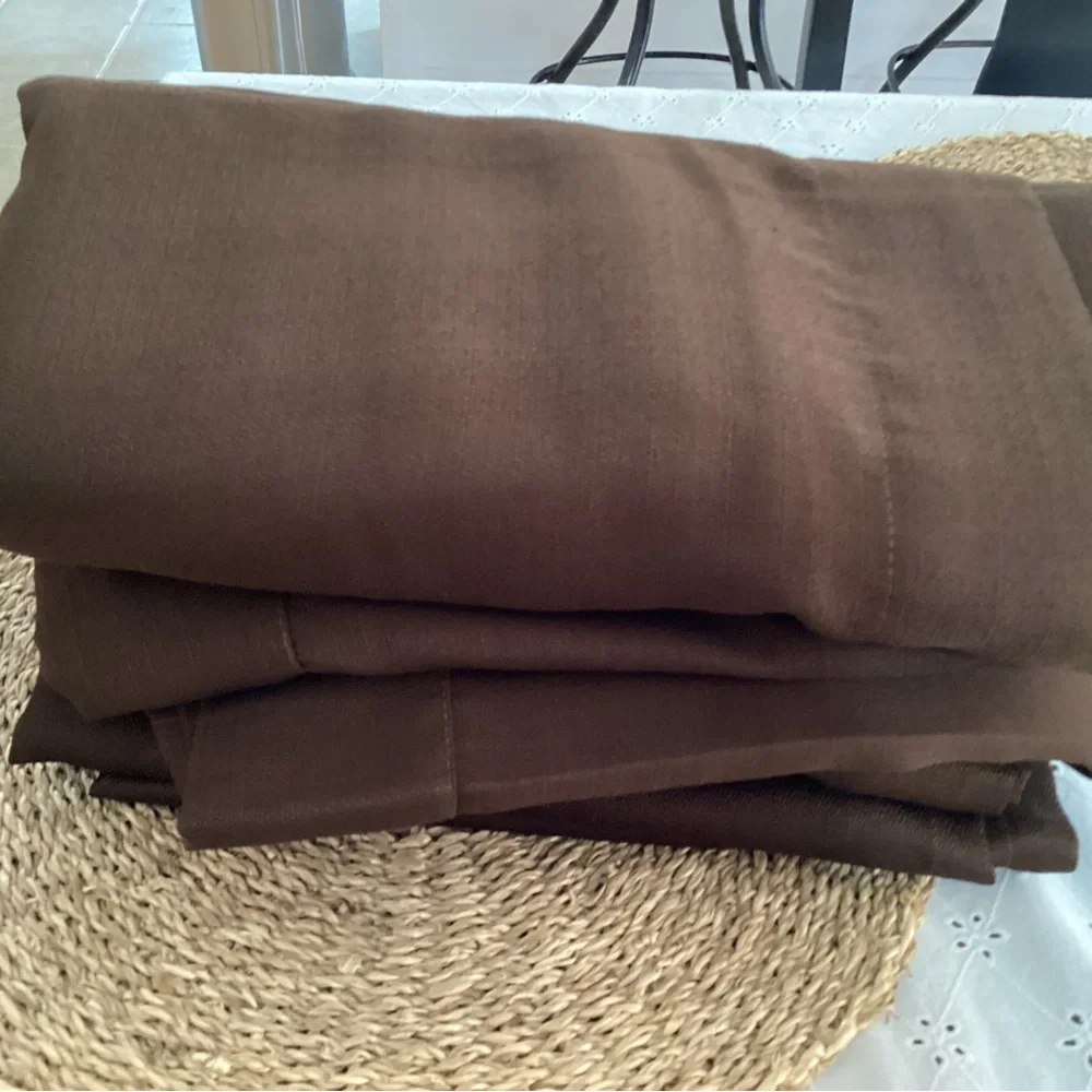 Brown Drapery 4 Panel - Solid Dark Brown
